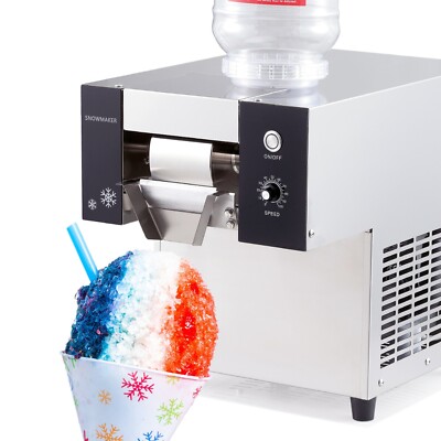 Kolice 125kg/day Automatic Snowflake Ice Machine Shaved Ice Maker Air Cooling