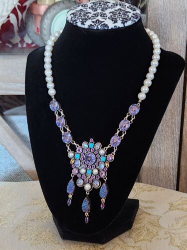Nicky Butler Limited RAJ Collection Multi Gemstone NB Necklace 925 Sterling VTG - Picture 15 of 19