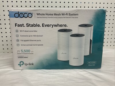 TP Link 3-unit Deco M4 Whole Home Mesh Wi-Fi System