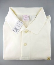 BROOKS BROTHERS POLO SHIRT 1818 Men's ORIGINAL Fit Off White 2XL - XXL New 89