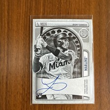 2021 Topps Gypsy Queen Lewin Diaz Black & White On-Card Auto /50 RC Nationals