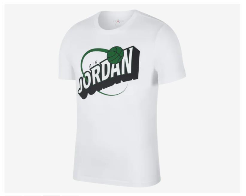 Nike Jordan Retro 10 Legacy T-Shirt White/Pine Green Men's Medium