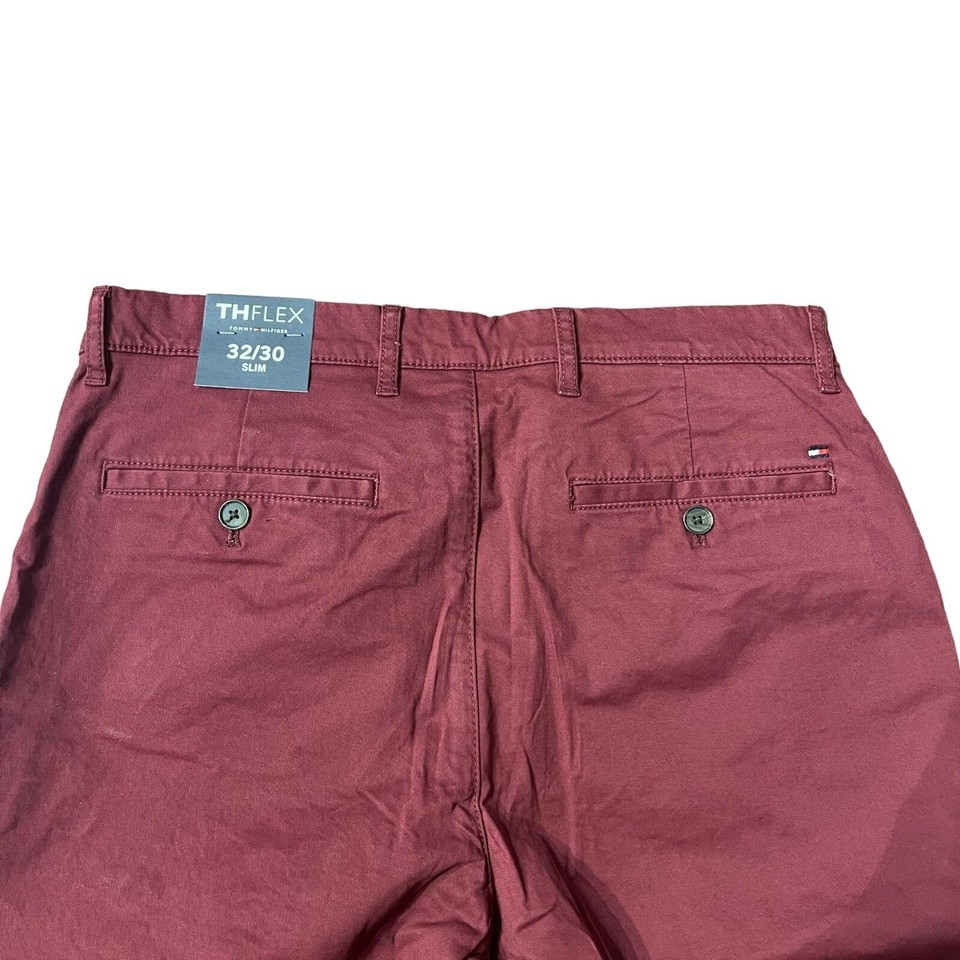 NWT Tommy Hilfiger Men's TH Flex Stretch Cotton Slim Fit Tapered Leg ...