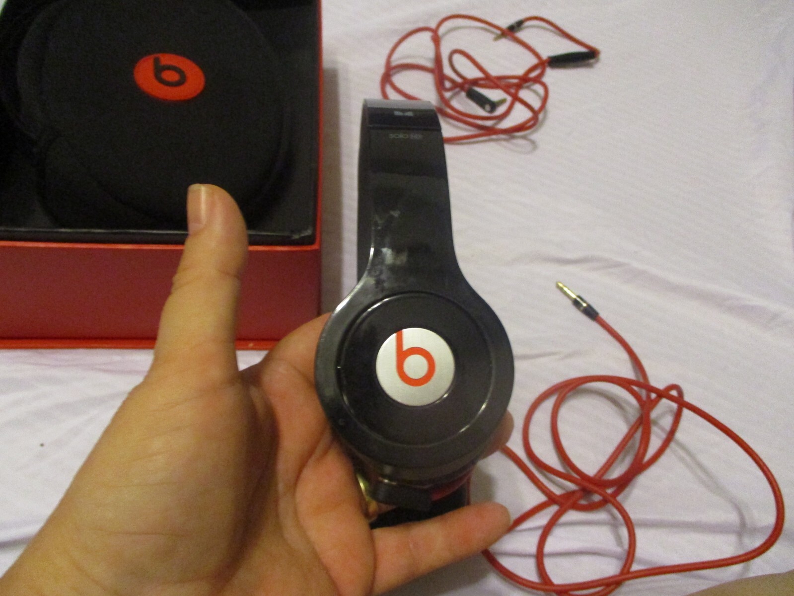 BEATS DR DRE HEAD PHONES WITH ORIGINAL BOX