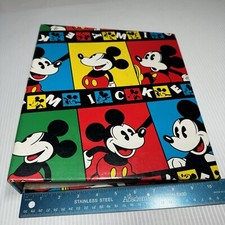 Vintage Disney Mickey Mouse Photo Album-O-Rings-Fits pictures-Y2K 3 Ring Binder