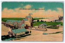 c1930 Lead Zinc Mines Village Road Southeastern Kansas Vintage Antique Postcard