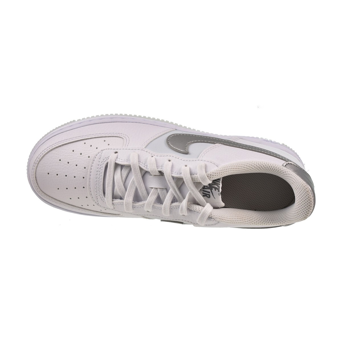 シューズ(男性用) Nike AirForce1White Platinum Four Swoosh Nike AirForce1White Platinum Four Swoosh Nike Air Force 1