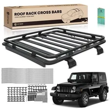 62" x 55" Roof Rack Platform with All Side Guardrail for Jeep Wrangler 2007-2017