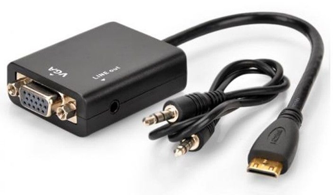 Raccomandata P. - CONVERTITORE DA MINI HDMI A VGA + AUDIO JACK OUTPUT HDMI Mini