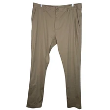 Rhone Commuter Pant Slim Straight in Khaki Size 36 Golf Travel Smart Casual
