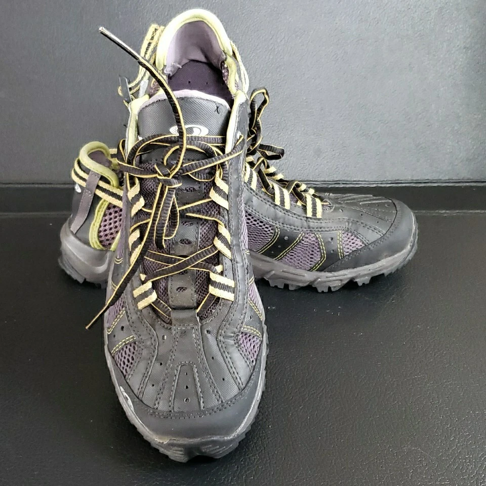 Scarpe da acqua verdi e nere in rete Salomon Contragrip da donna taglia 9 5