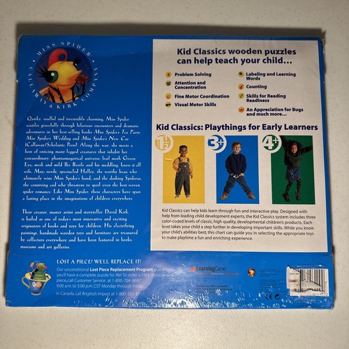 Kids Classic Miss Spider Wooden Puzzle Fast Shipping! - Picture 2 of 2