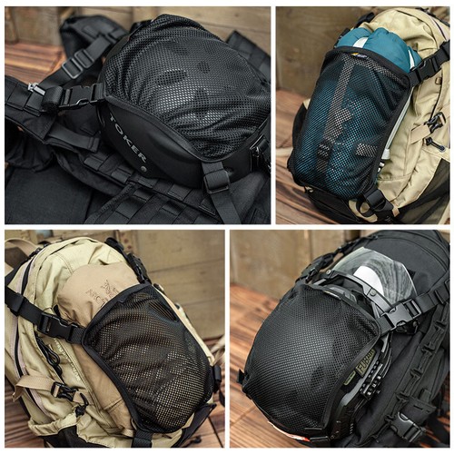 Tactical Helmet Bag Multi-Purpose Molle Storage Carrying Pouch Net Pocket - Picture 4 of 11