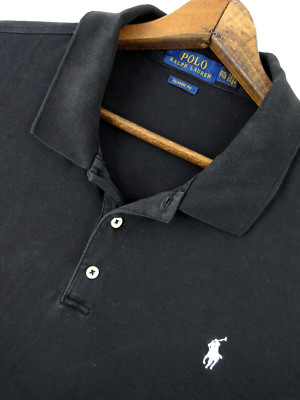 POLO RALPH LAUREN slim fit 黒s 1枚 Polo Ralph Lauren Men's Slim Fit Black Classic Short Sleeve