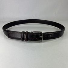Warped Scratched Brown Genuine Leather Dress Belt - Men's Size 38/95