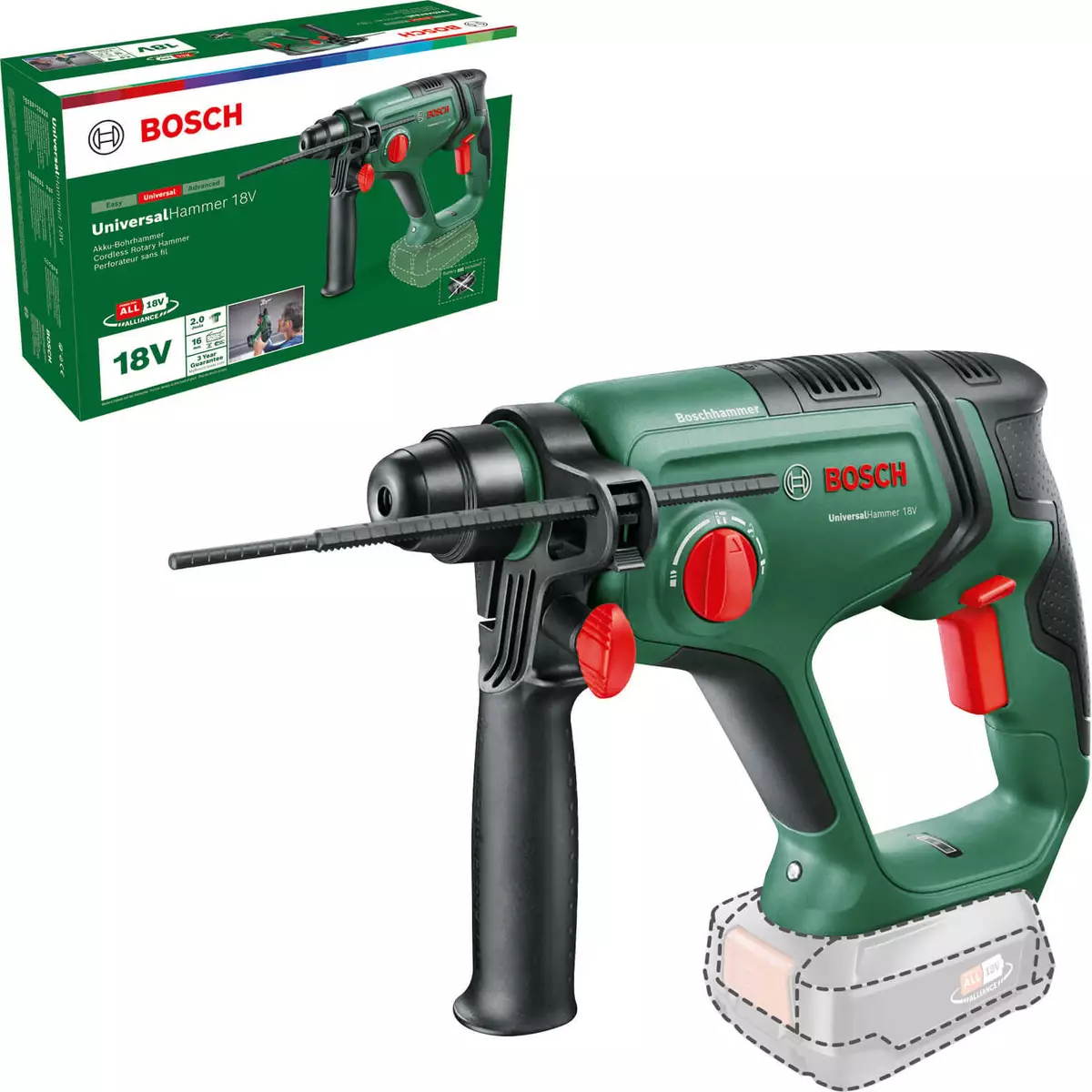 Bosch Genuine GREEN Power Plus P4A 18v Cordless Li-ion Battery 4ah