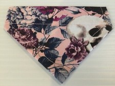Skull Print XX Small Over the Collar Dog / Cat Bandana Pet Fashion Accessory