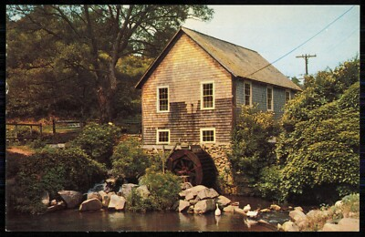 #ad Old Water Mill Brewster Cape Cod Mass. Postcard $3.74