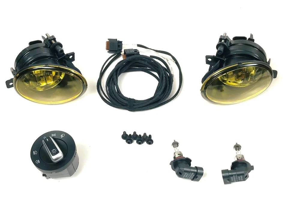 Nebelscheinwerfer Gelb NSW Komplettset Set Nachrüstung Kit passend für VW T5 09- - Bild 2 von 4
