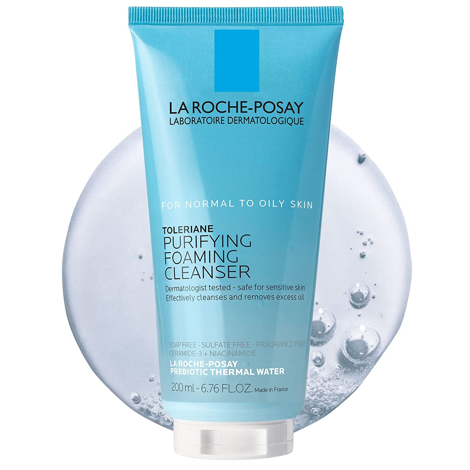 La Roche-Posay Toleriane Purifying Foaming Facial Cleanser, Niacinamide + Cerami