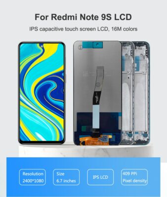 U00c9cran LCD Pour Xiaomi Redmi Note 9 Pro 9S LCD U00e9cran Tactile Numu00e9riseur Assemblu00e9e Remplacement Acheter