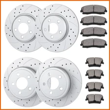Front Rear Brake Rotors Ceramic Pads for Doge Chrysler RWD V6 Charger Challenger