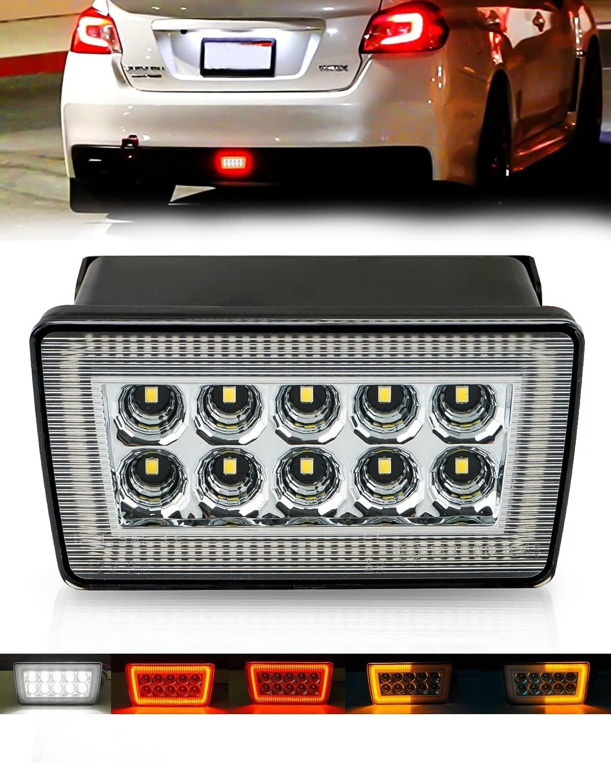 Upgrade Rear Visibility with 5-in-1 LED Fog Lights for Subaru WRX & Crosstrek