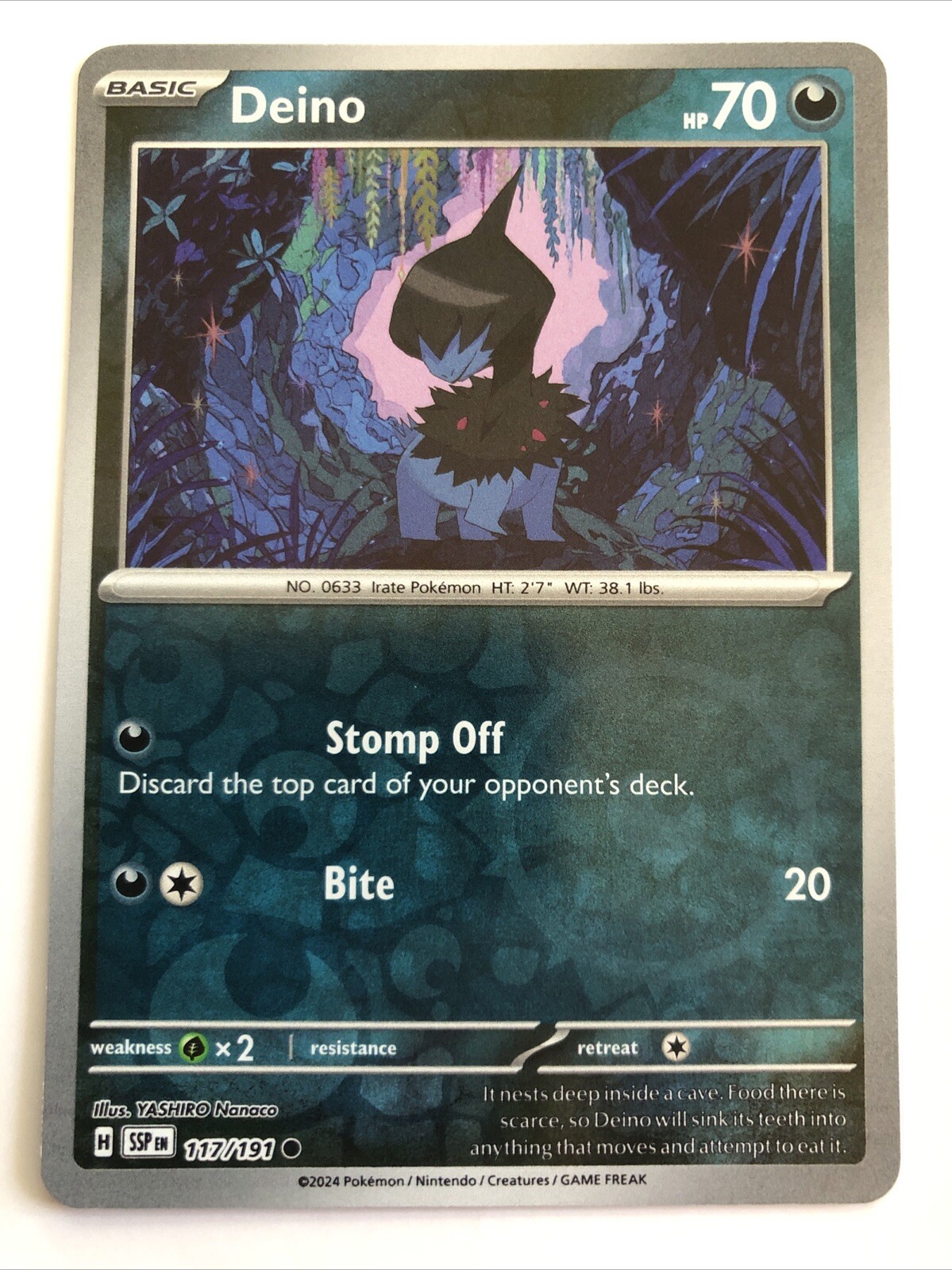 Pokémon TCG Surging Sparks Deino Reverse Holofoil 117/191 NM