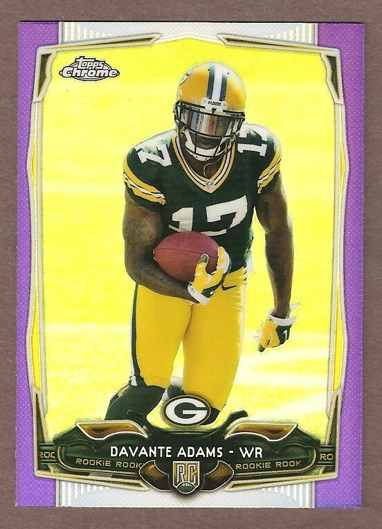 2014 Topps Chrome #114-Davante Adams Purple Refractor RC Packers