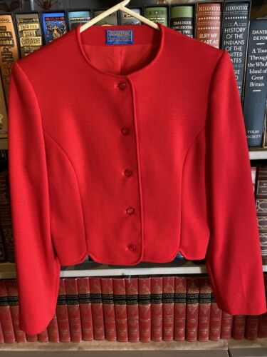 Vintage Pendleton Red Short Button Front Jacket V… - image 1