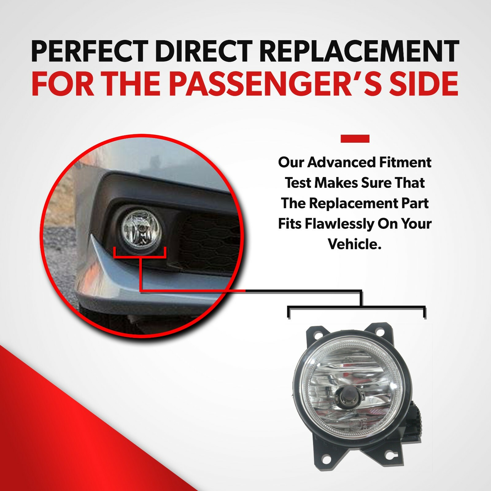 For Honda Civic Fit HRV Fog Light Fog Lamp With New Bulb Replacement Passenger