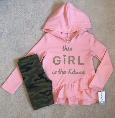 Carter Rosa Hoodie Camouflage Leggings Set 5 Jahre