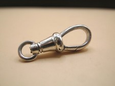 Large Replacement Solid Silver Swivel Clasp For Albert Pocket Watch Chain