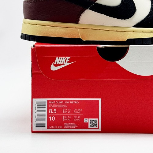 *NEW* Men Nike Dunk Low Retro BRONZE ECLIPSE / BLACK (IM4414 200) 👍 | eBay