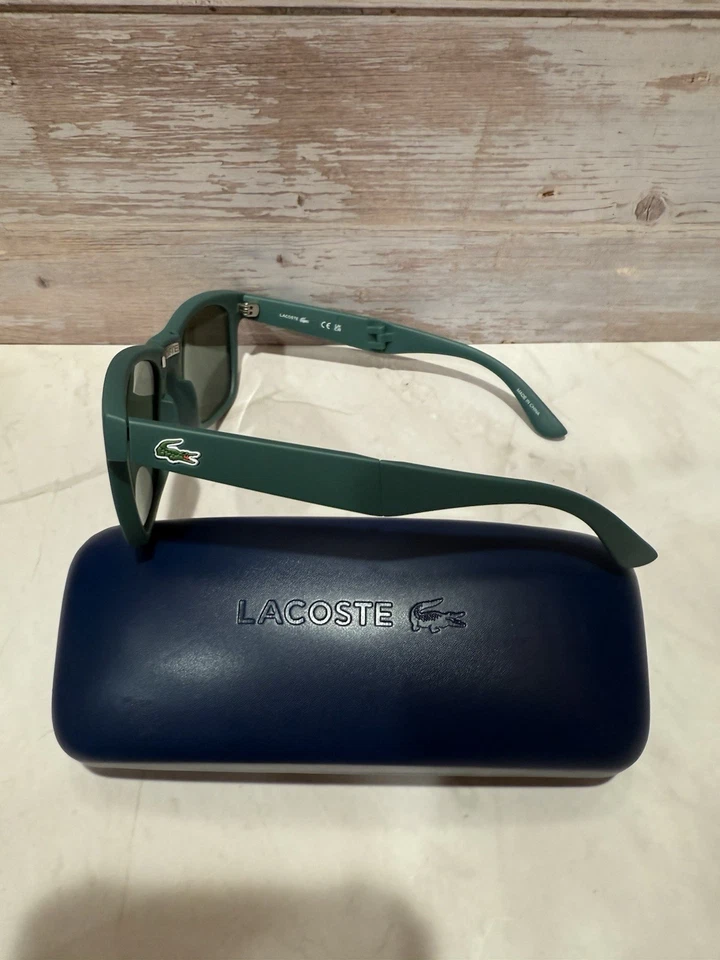 Очки солнцезащитные LACOSTE L778S 315 матовая зеленая оправа зеленые линзы новые 🔥 отличная цена - Изображение 2 из 4