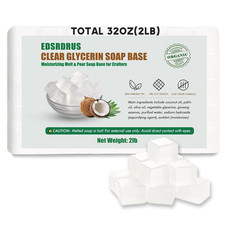 EDSRDRUS 2LB Unscented Glycerin Soap Base DIY Handmade Soap Moisturizing Melt an