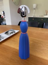 Alessi Anna G Pepper Mill Grinder in Blue & Pink. 1990's Made in Italy.