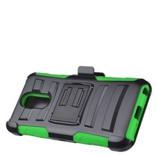Funda con soporte GSA Hybrid Armor para LG Q7, Q7 Plus verde