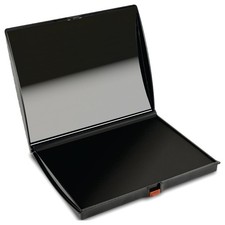 AS-SHI0940188 Shiny Large Stamp Pad, Felt, Plastic Cover, S4, 5" X 7", Black Ink