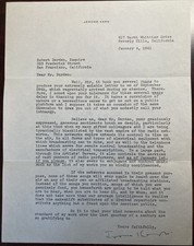 JEROME KERN-*Typed Letter Signed* w/ env.1941-Fascinating content-Scarce-Unique