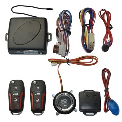 Car Alarm System with Remote Start and Push to Start Ignition Kit, Car Keyless 