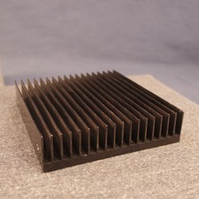 Black Anodized Aluminum Heatsink Extrusion 6-1/8"x 6-3/8"x 1-1/4" 1.7 Lbs