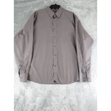 UNTUCKit Mens XL Wrinkle Free Relaxed Fit Button Down Shirt Gray Cotton