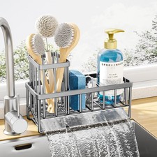 Sponge Holder for Kitchen Sink - Rustproof Stainless Steel Sink Caddy Organizati
