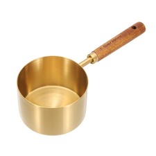250ml Stainless Steel Measuring Spoon with Wood Handle Gold,