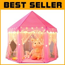 Enchanting Pink Princess Castle Playhouse with Star Lights