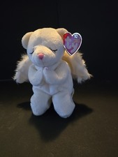 RETIRED TY BEANIE BABY BLESSED THE CHRISTMAS PRAYING ANGEL TEDDY BEAR 6"