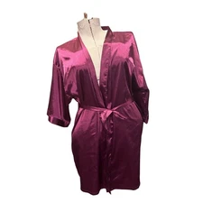 Satin Robe Turquaz Linen Purple S/M Bath Loungewear Kimono