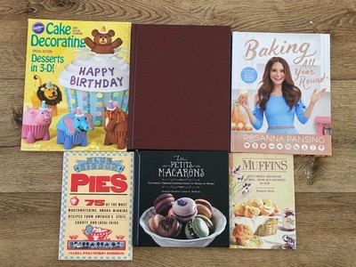 Lot of 6 Baking books : Pies, Macarons, Muffins, Cake Decorating...