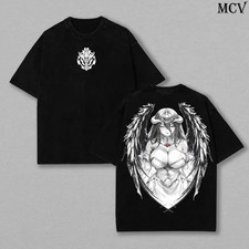 Albedo Overlord Anime Vintage Washed T-Shirt Fallen Angel Graphic Tee Gift